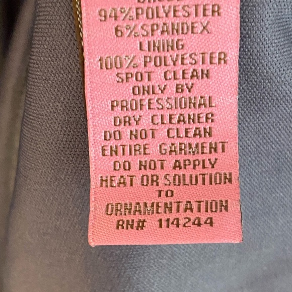 Eliza J Formal Long Dress Gray Sleeveless V-Neck Glam Gown Brooch Detail Size 4 - Picture 10 of 10